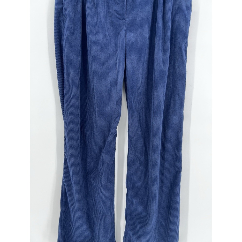 Halara Mid Rise Zipper Pocket Corduroy Casual Pants Womens Navy Blue AuraCord - Picture 3 of 14